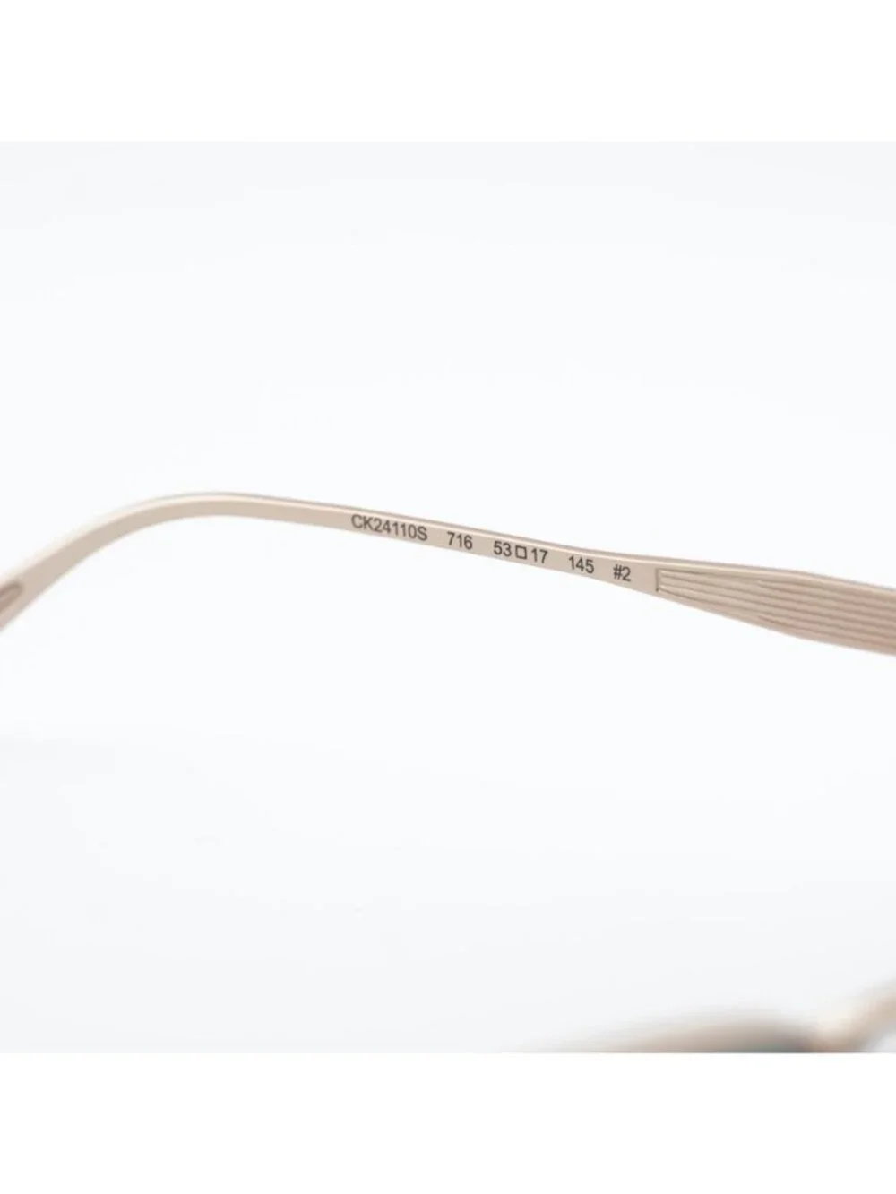 Calvin Klein CK24110S 716 Sunglasses Gold Butterfly Frame, Green Lenses